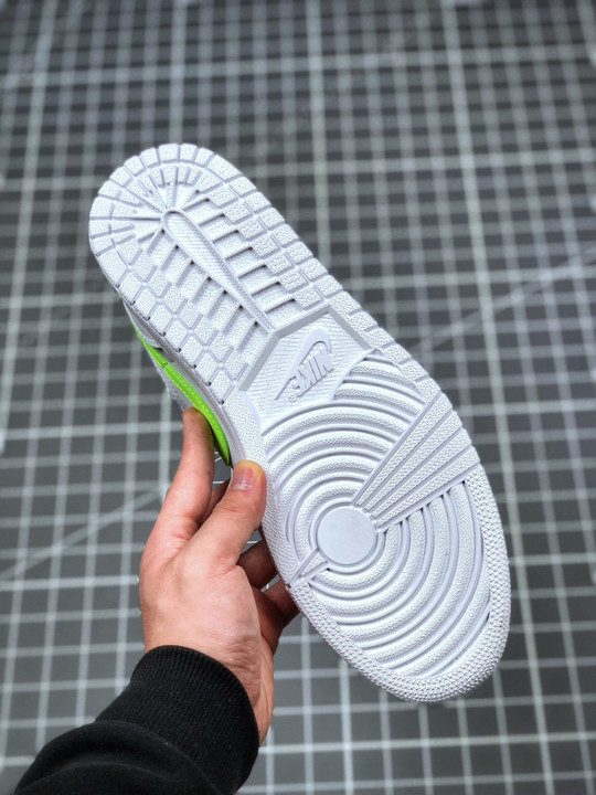 Air jordan 1 low white multi-color swoosh cw7033-100