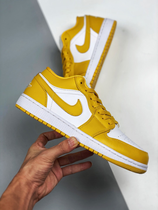 Air jordan 1 low white/pollen 553558-171
