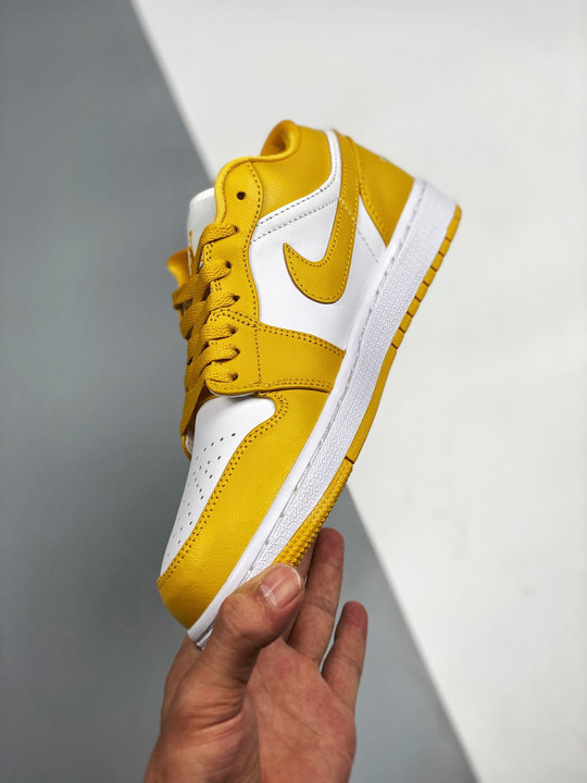 Air jordan 1 low white/pollen 553558-171