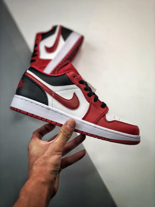 Air jordan 1 low white red black 553558-163