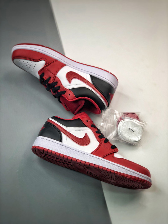 Air jordan 1 low white red black 553558-163