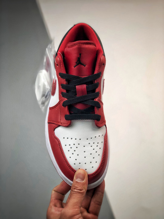 Air jordan 1 low white red black 553558-163