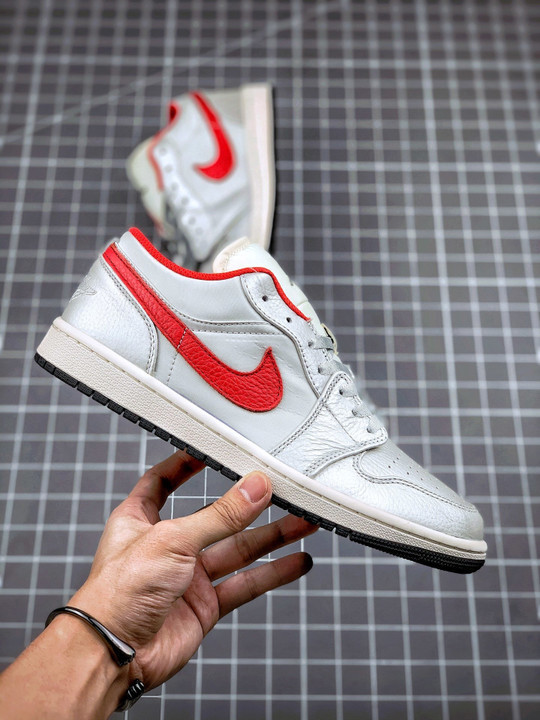 Air jordan 1 low white red da4668-001