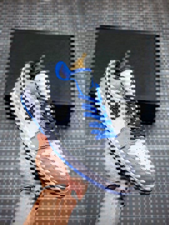 Air jordan 1 low white/true blue-cement grey-black