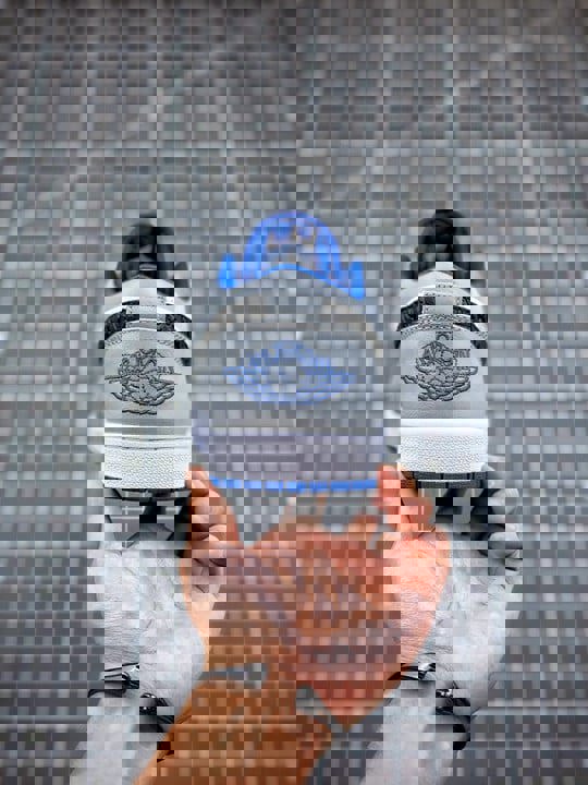 Air jordan 1 low white/true blue-cement grey-black