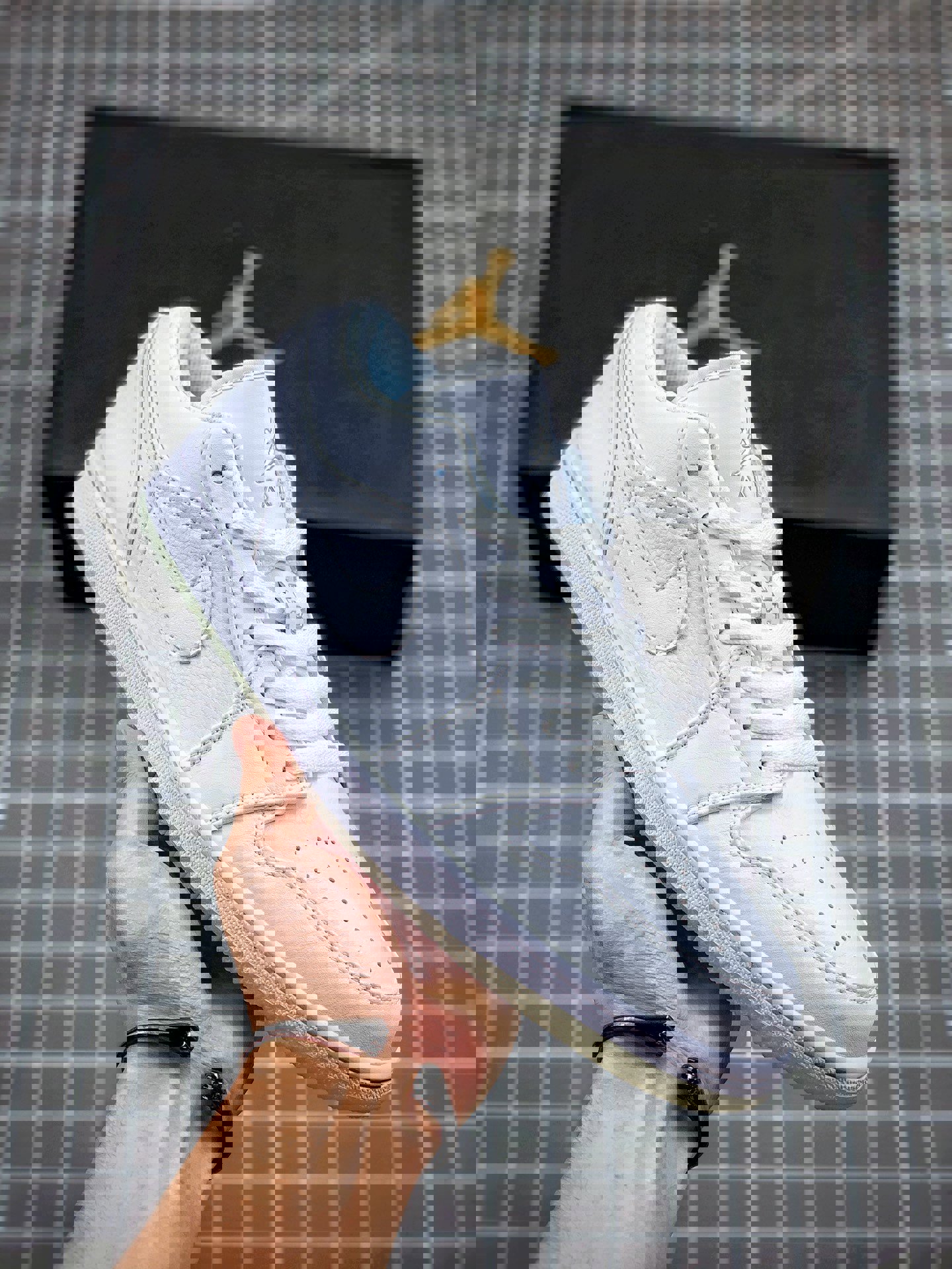 Air jordan 1 low white/white/metallic silver