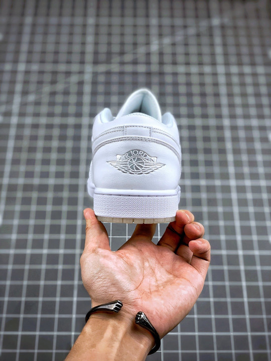 Air jordan 1 low white/white/metallic silver
