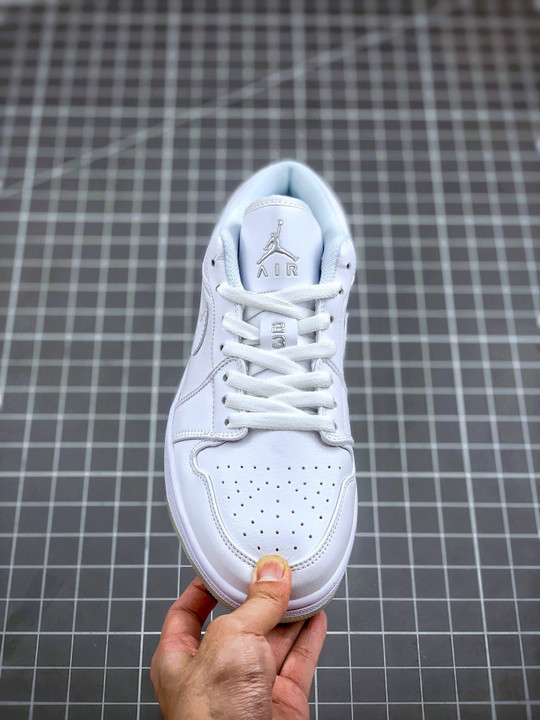 Air jordan 1 low white/white/metallic silver