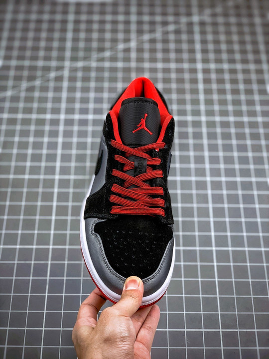 Air jordan 1 retro low dark grey black red 553558-002