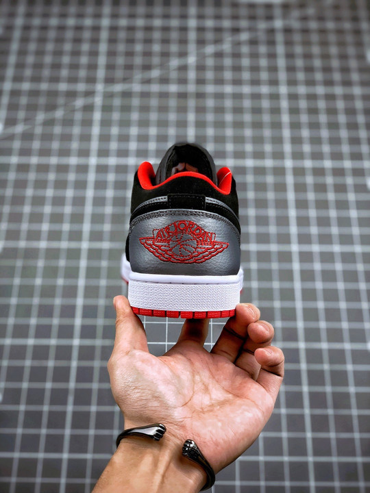 Air jordan 1 retro low dark grey black red 553558-002