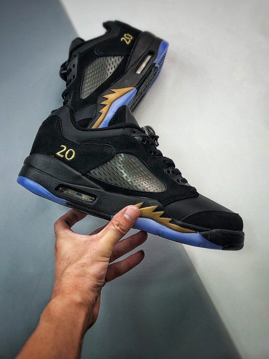 Air jordan 5 low wingsblack/metallic gold dj1094-001