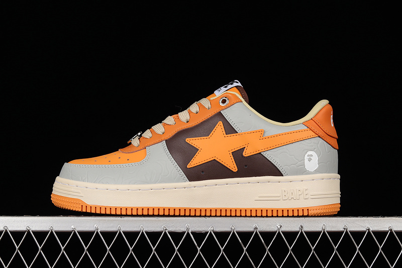 Bape sta low brownlight grey/white-orange