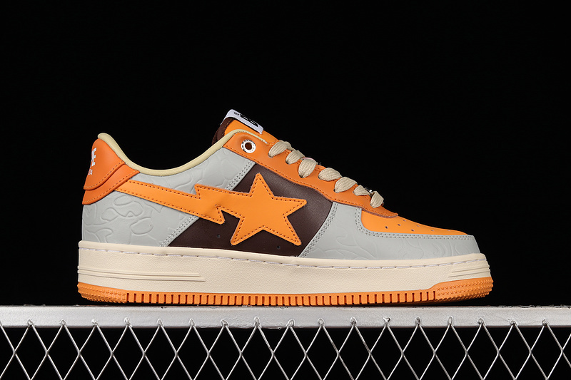 Bape sta low brownlight grey/white-orange