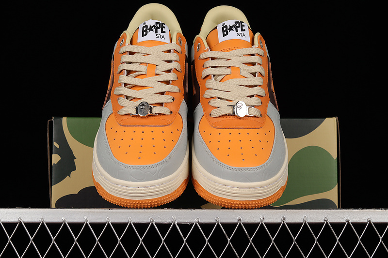 Bape sta low brownlight grey/white-orange