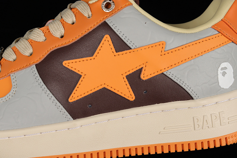 Bape sta low brownlight grey/white-orange