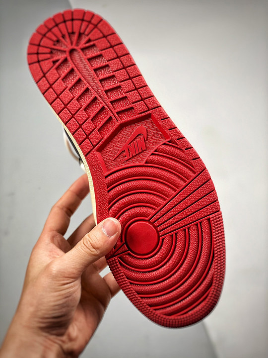 Custom air jordan 1 low black red white