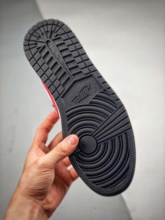 Custom air jordan 1 low white black red