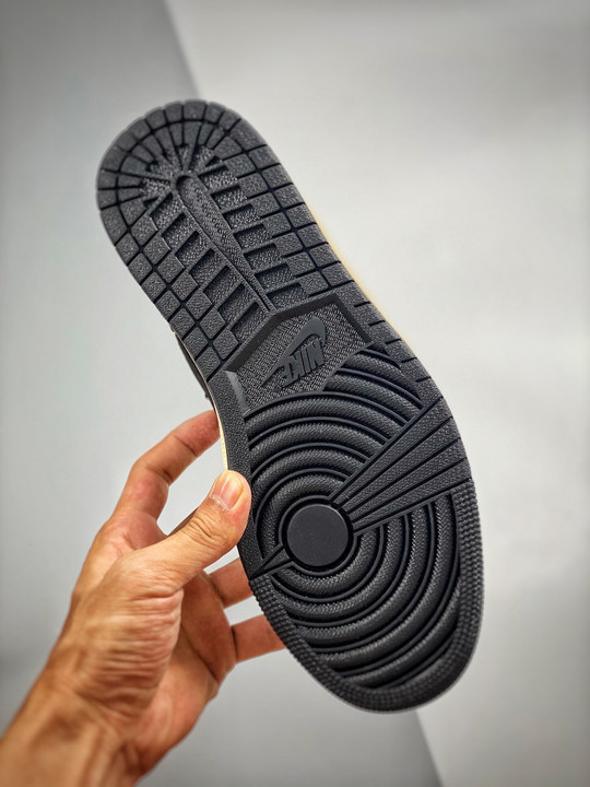 Custom air jordan 1 low white brown black