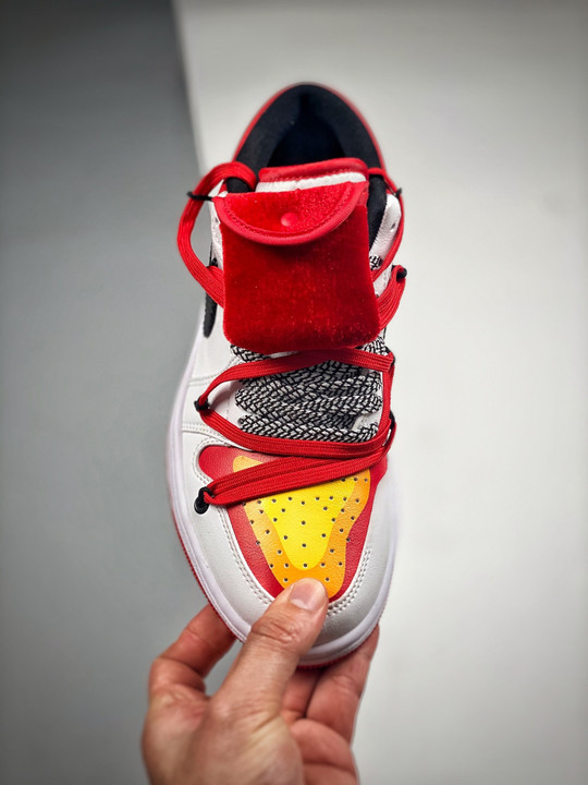 Custom air jordan 1 low white gym red