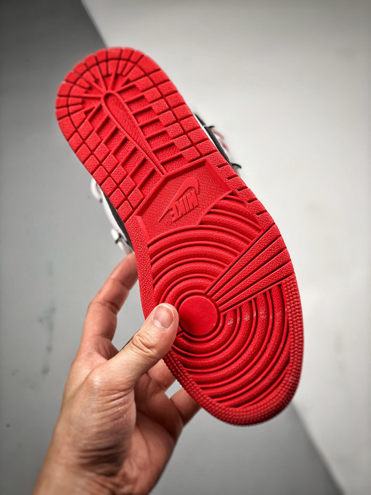 Custom air jordan 1 low white university red black