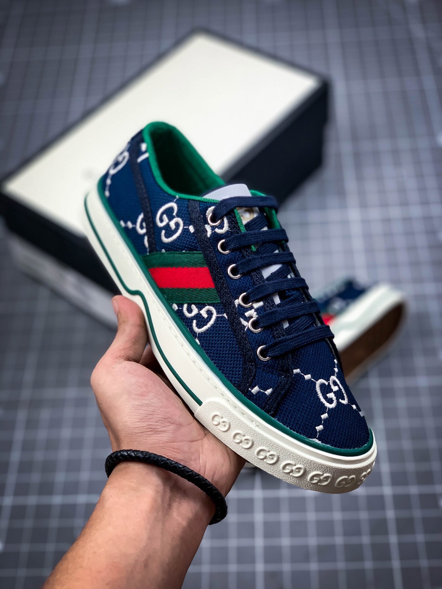 Gucci tennis 1977 gg canvas gt-00a97p7y1w