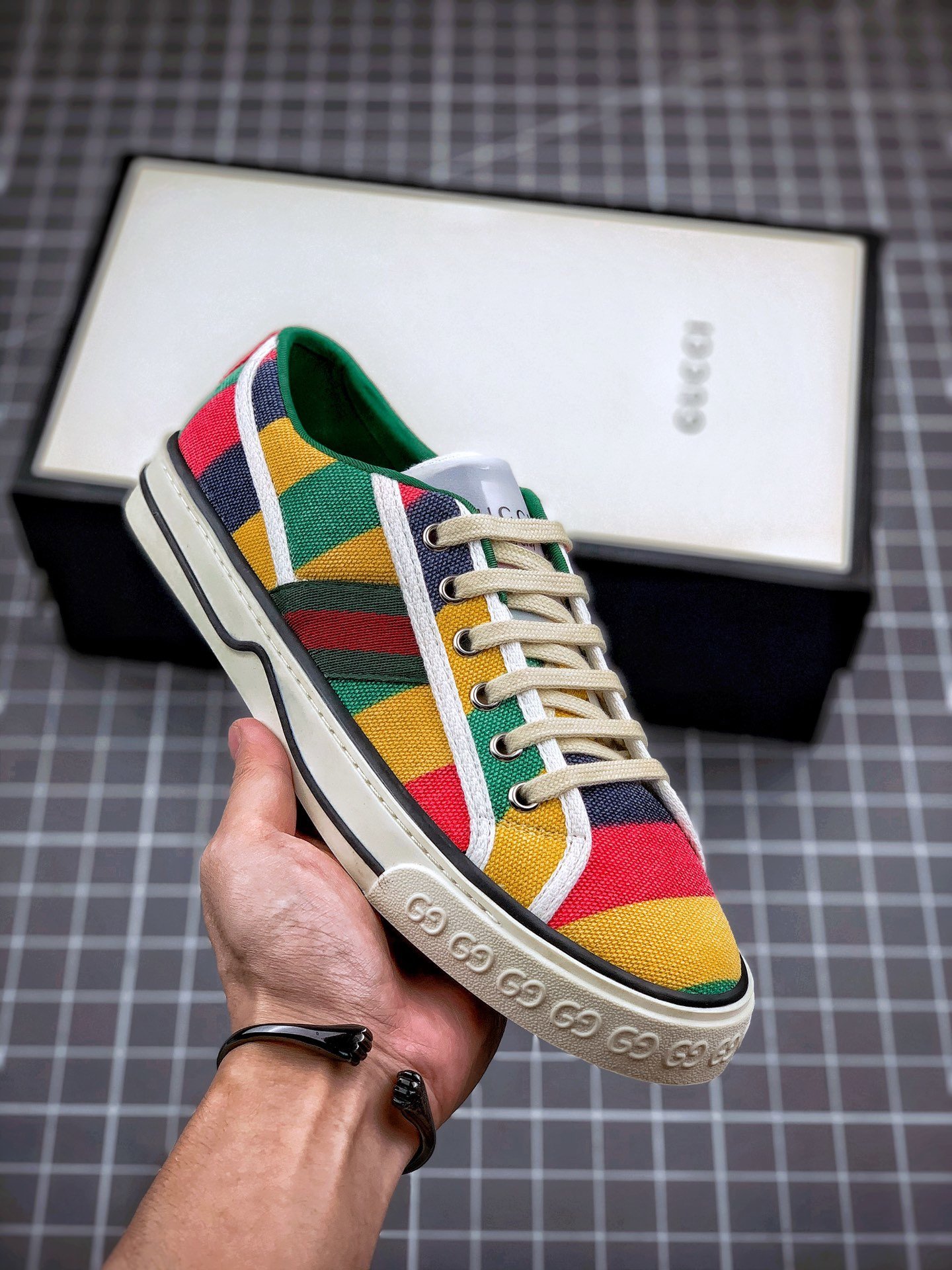 Gucci tennis 1977 gg canvas gt-00arrl7mpy