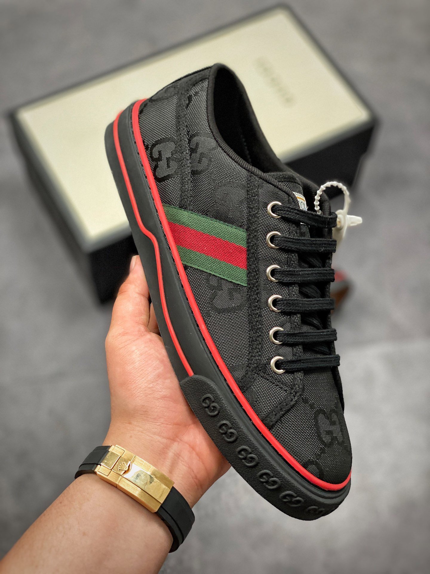 Gucci tennis 1977 gg canvas gt-00bpfseq5o