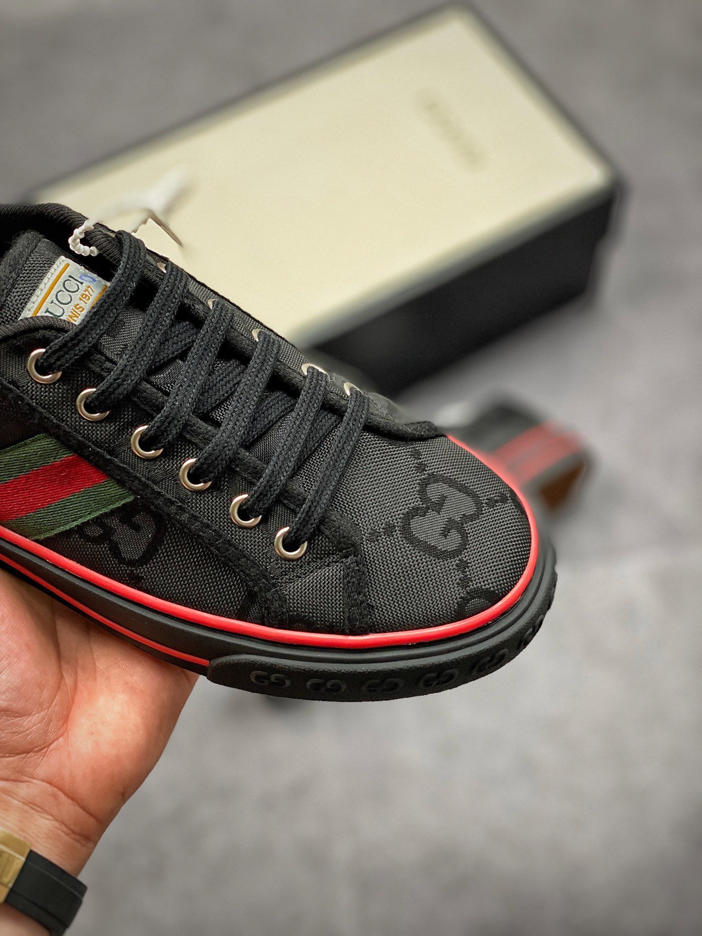 Gucci tennis 1977 gg canvas gt-00bpfseq5o