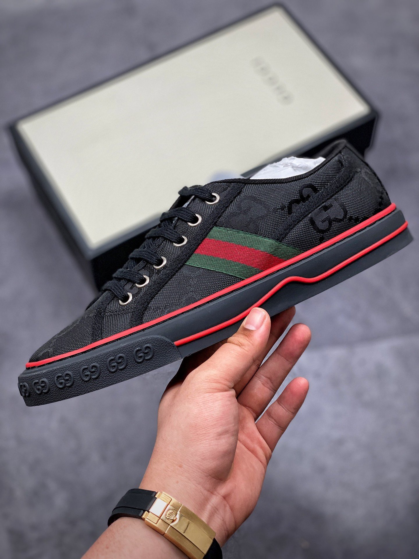 Gucci tennis 1977 gg canvas gt-00bpfseq5o