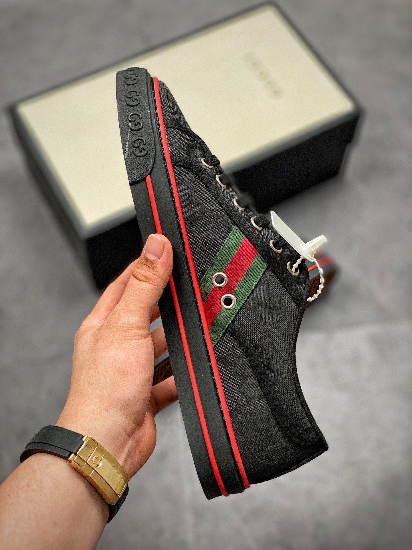 Gucci tennis 1977 gg canvas gt-00bpfseq5o