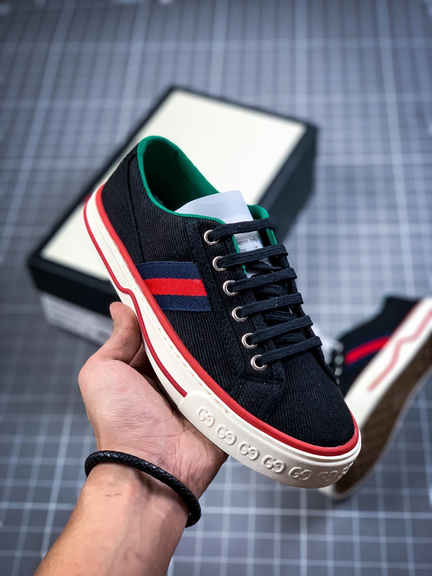 Gucci tennis 1977 gg canvas gt-00cxaneyo6