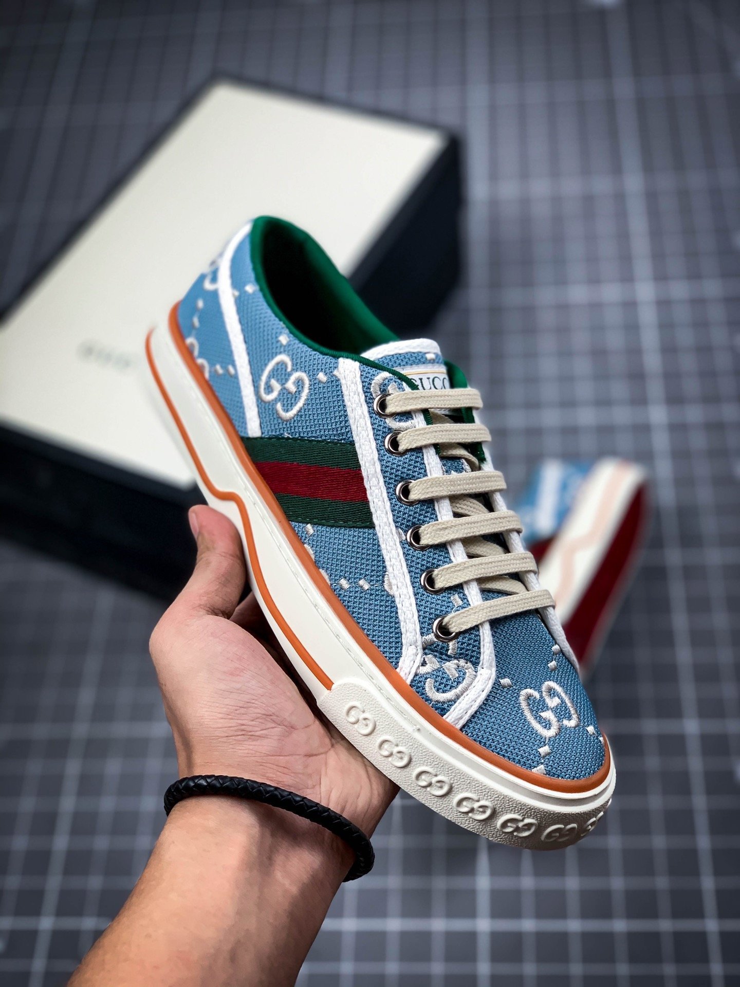 Gucci tennis 1977 gg canvas gt-00tfqcpdyz