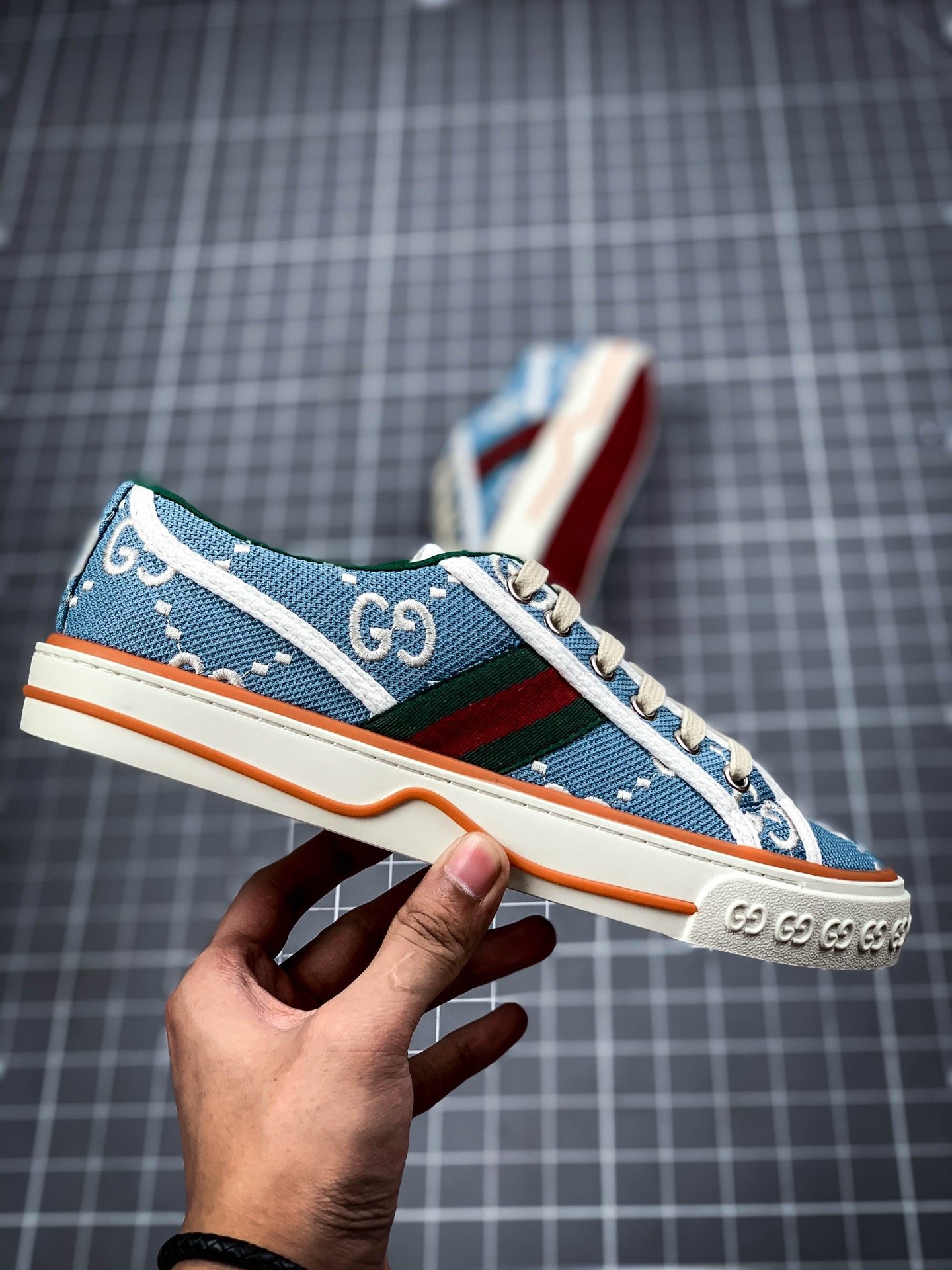 Gucci tennis 1977 gg canvas gt-00tfqcpdyz