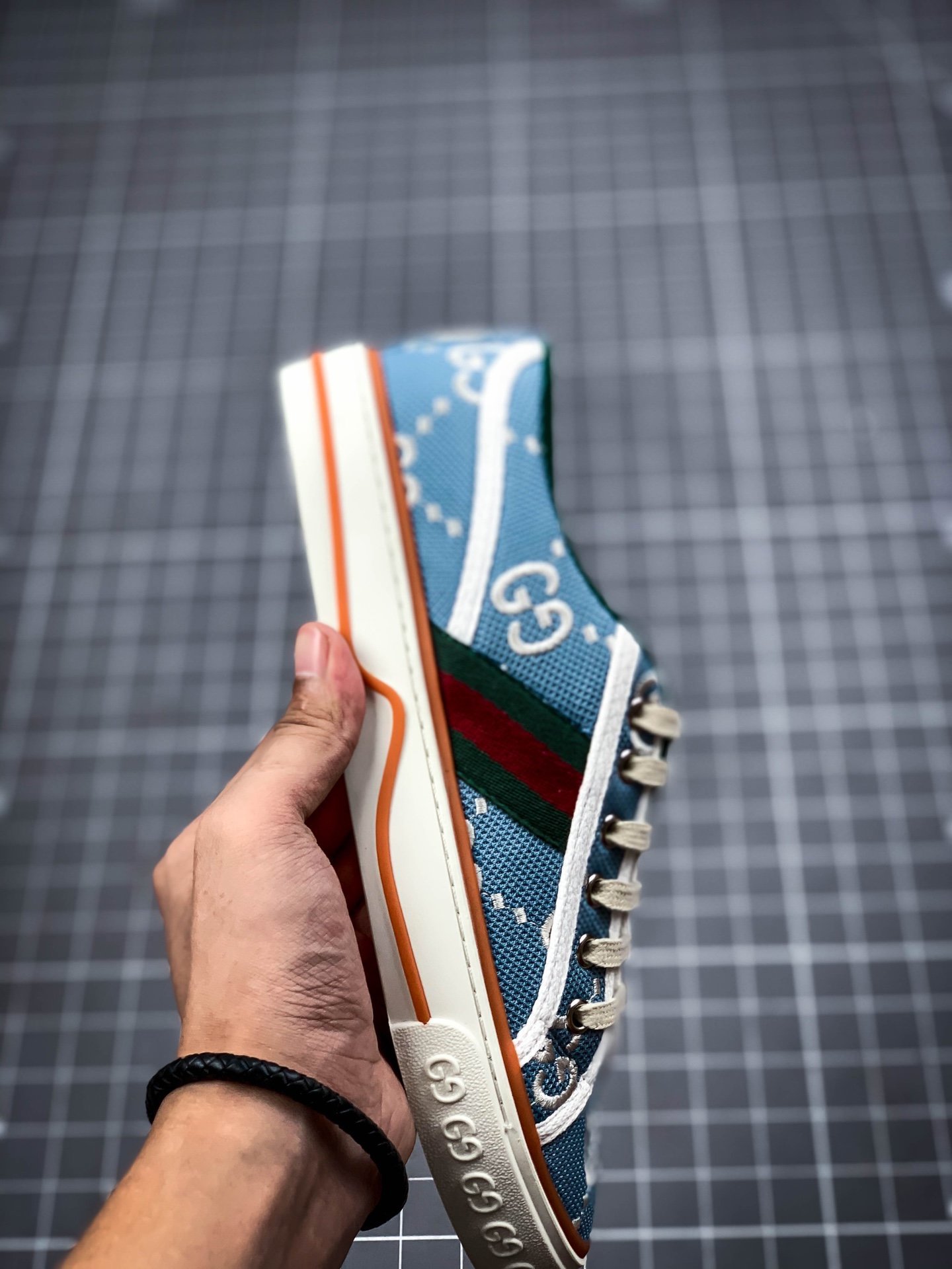 Gucci tennis 1977 gg canvas gt-00tfqcpdyz