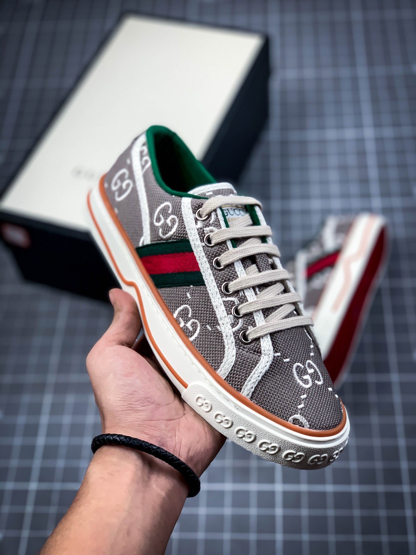Gucci tennis 1977 gg canvas gt-00ubefkcp9