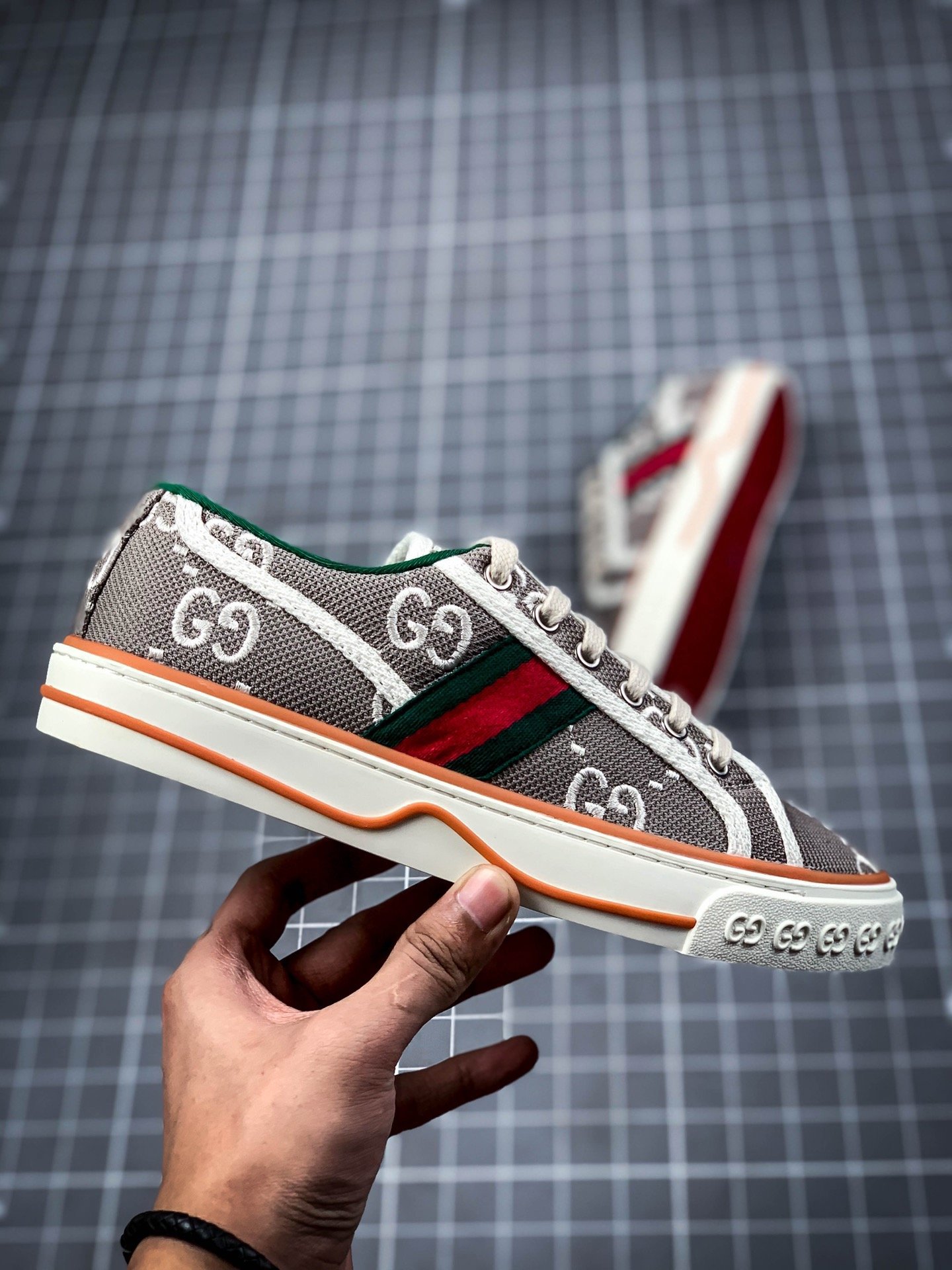 Gucci tennis 1977 gg canvas gt-00ubefkcp9