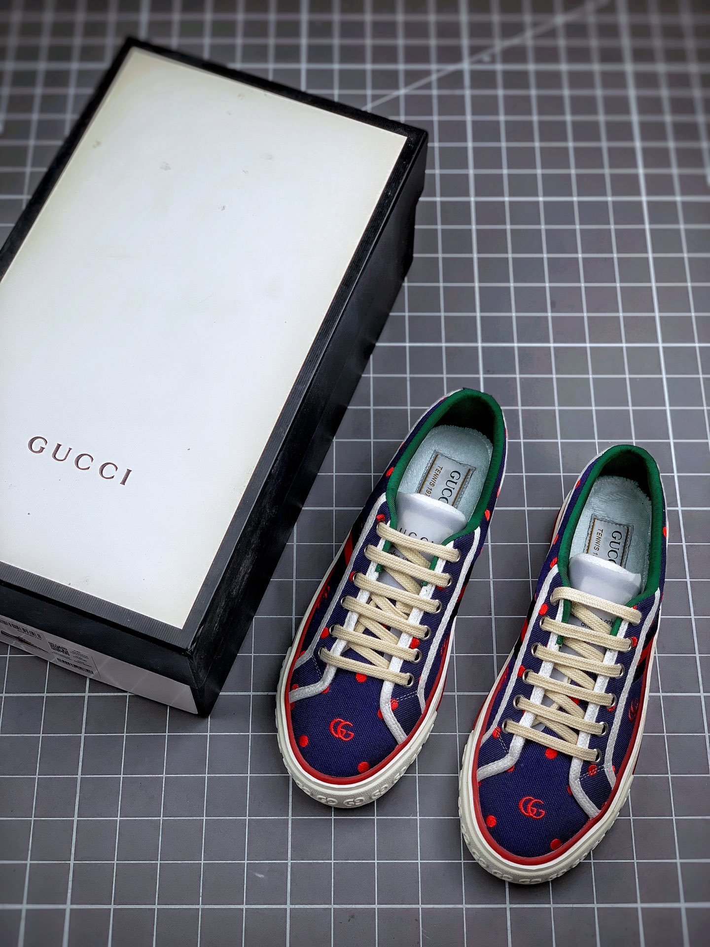 Gucci tennis 1977 gg canvas gt-00ue6lbvri