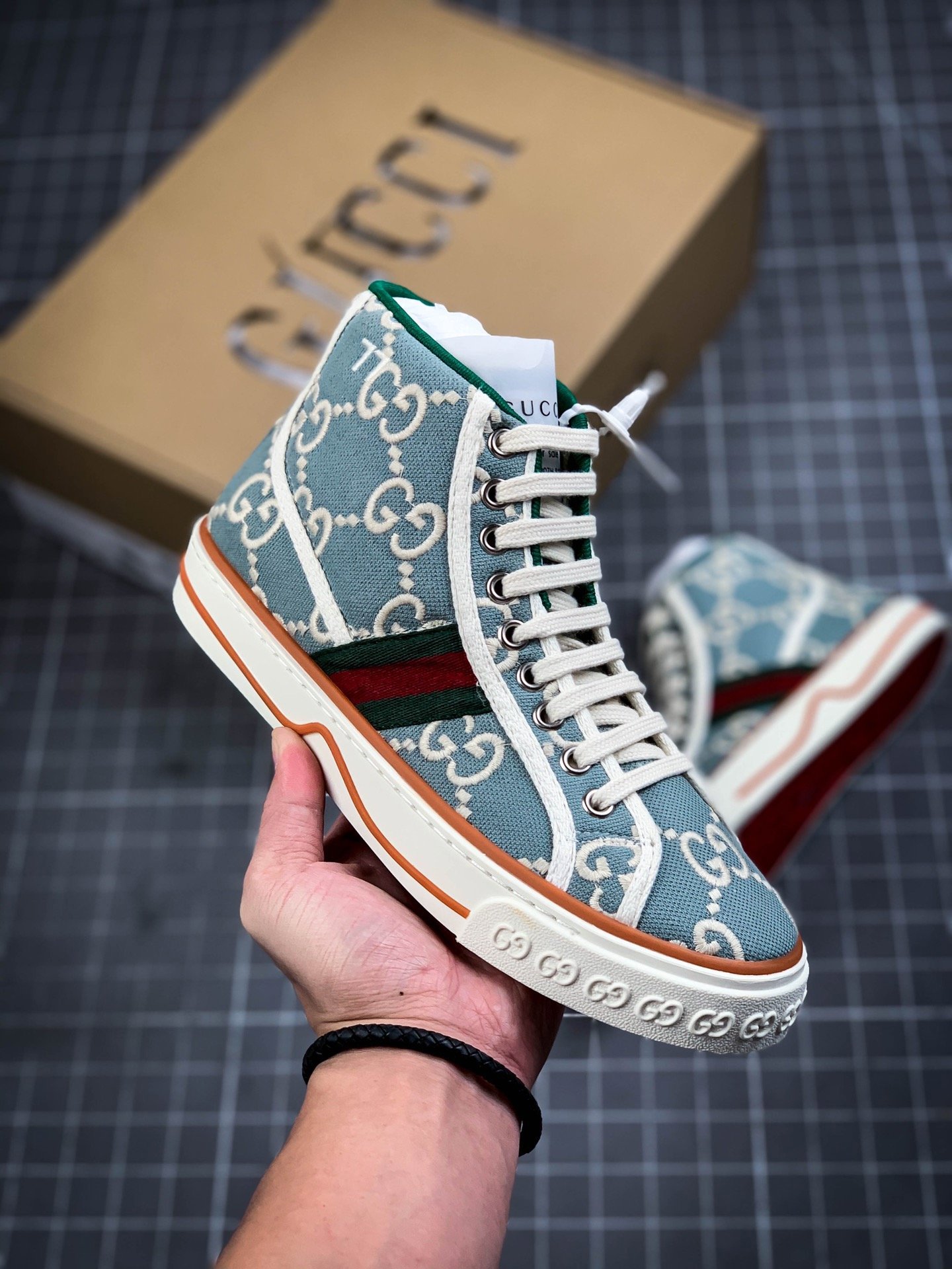 Gucci tennis 1977 gg canvas gt-00ywzofbcm