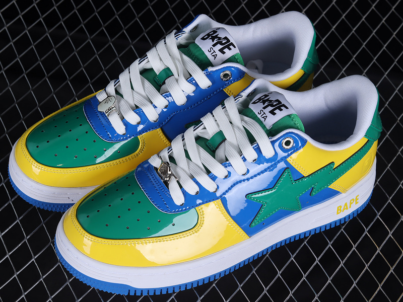 Human made bape sta sk8 to nigo blue/green/yellow-white