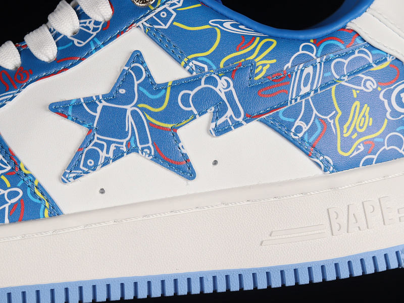 Human made bape sta sk8 to nigo blue/white/multi-color