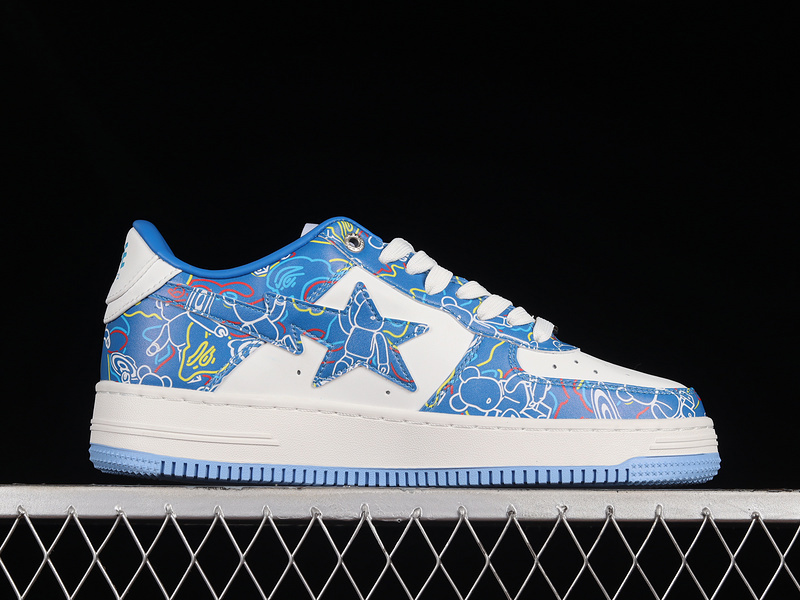 Human made bape sta sk8 to nigo blue/white/multi-color