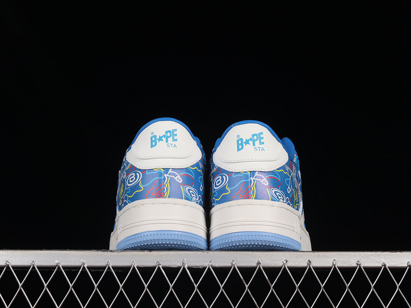 Human made bape sta sk8 to nigo blue/white/multi-color