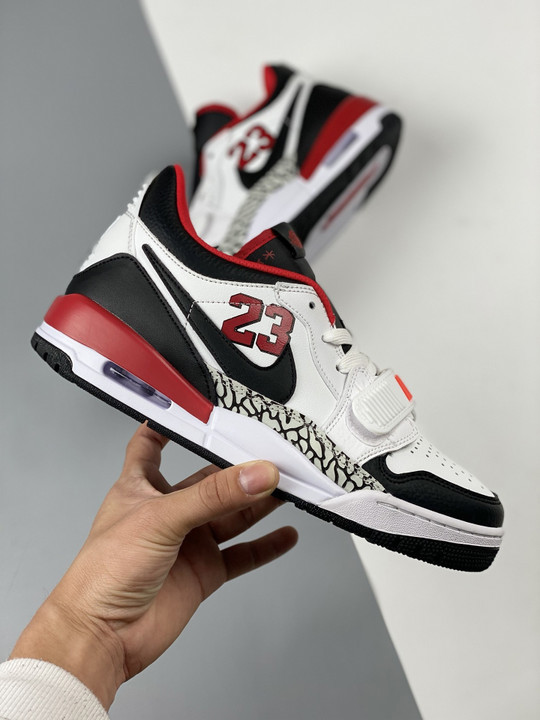 Jordan legacy 312 low 23 white black red fj7221-101