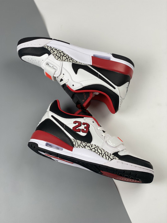 Jordan legacy 312 low 23 white black red fj7221-101