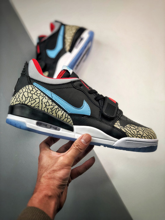 Jordan legacy 312 low chicago flag black/blue-red