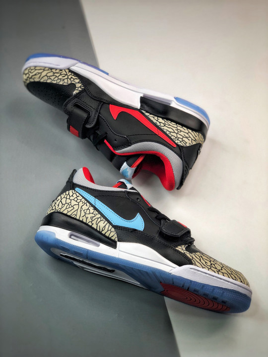 Jordan legacy 312 low chicago flag black/blue-red