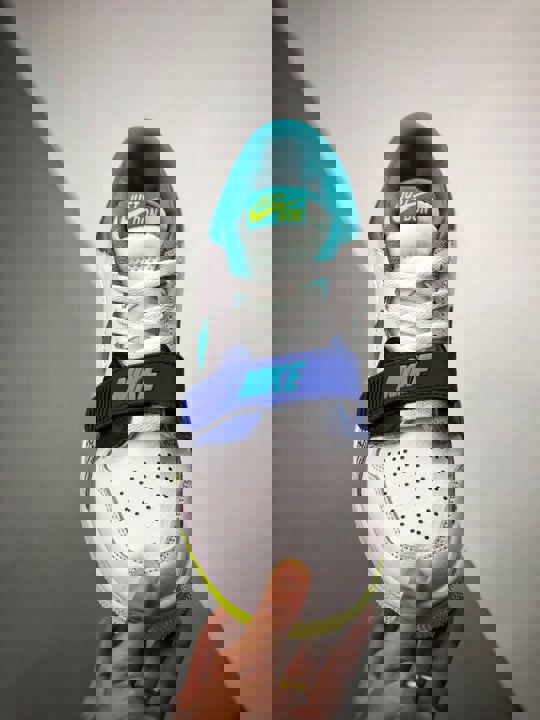 Just don x jordan legacy 312 low white/ultramarine-neon yellow