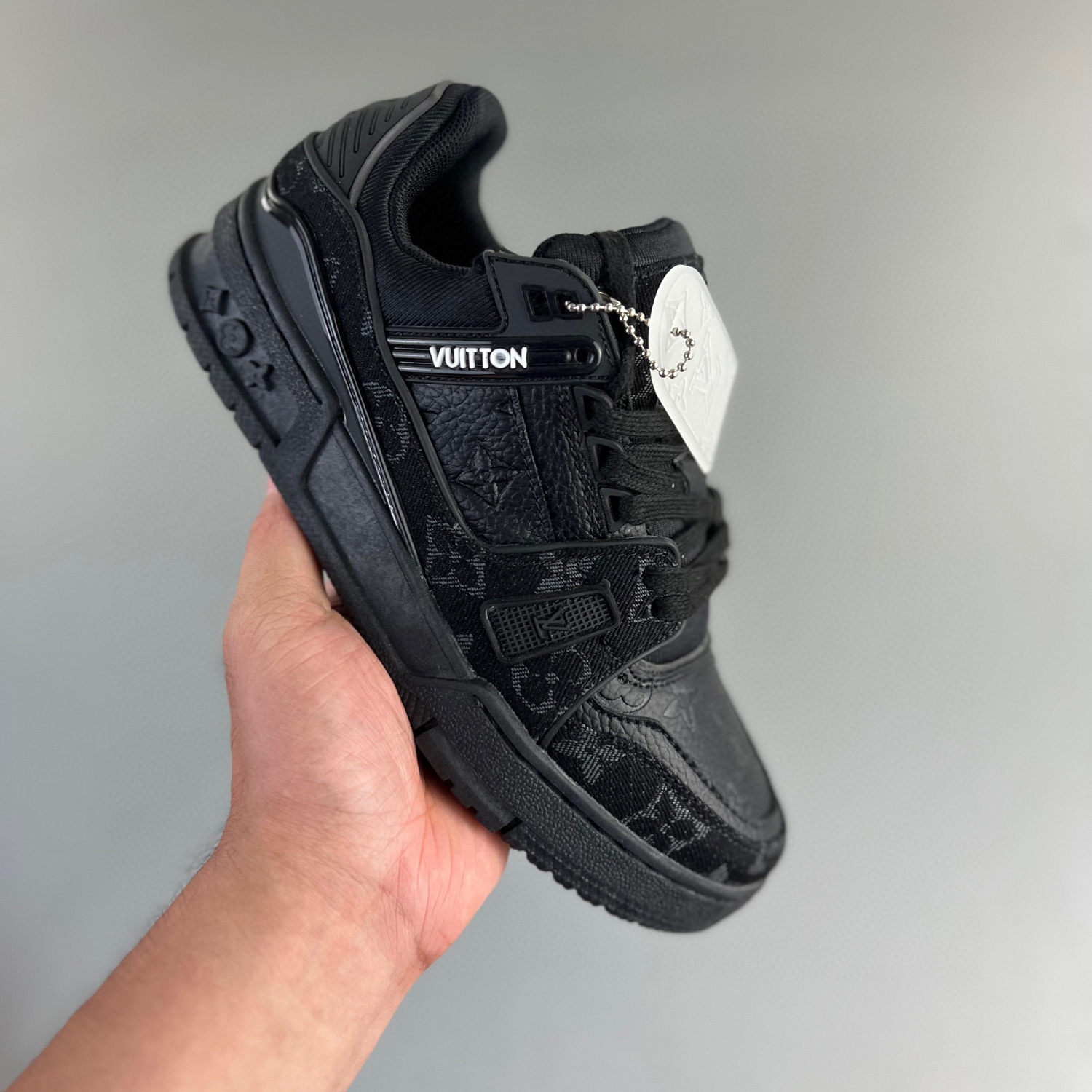 Louis vuitton lv trainer sneaker all black