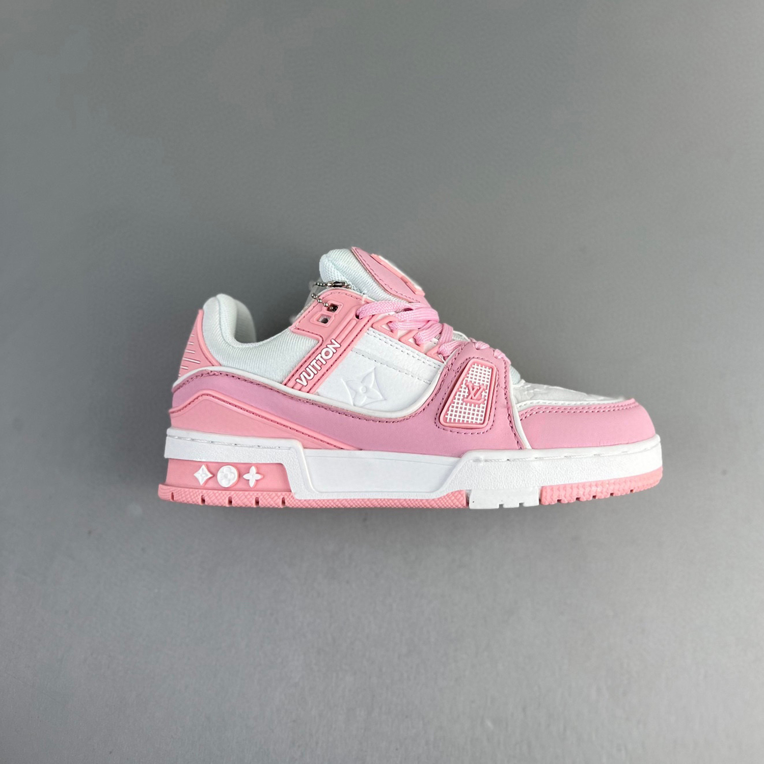 lv trainer sneaker pink