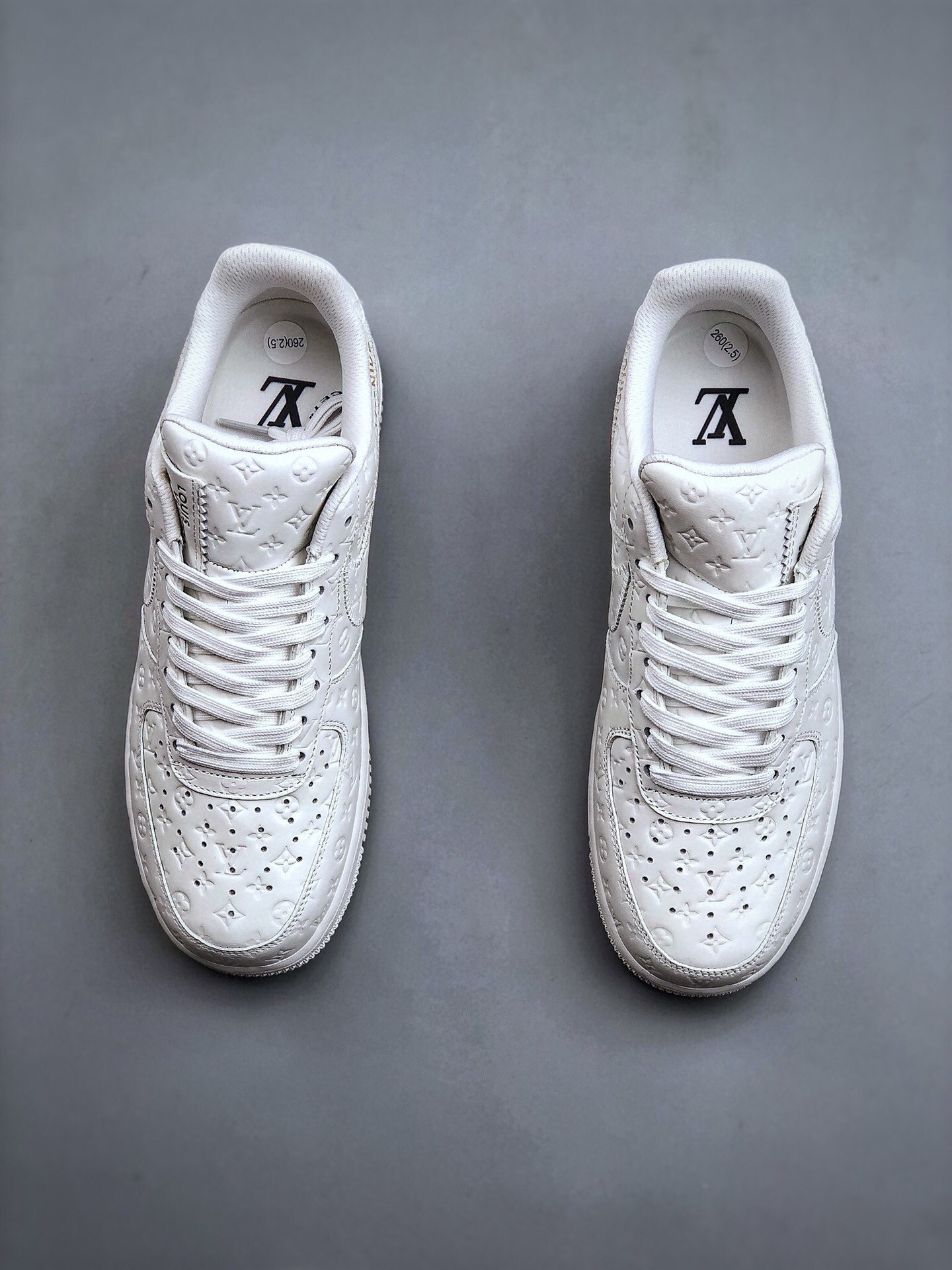 Louis vuitton nike air force 1 low all white lv monogram -000egcrivyy